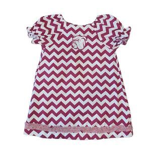 Girl's Mississippi State Football Bulldog Bully Mascot Dress Maroon White 2